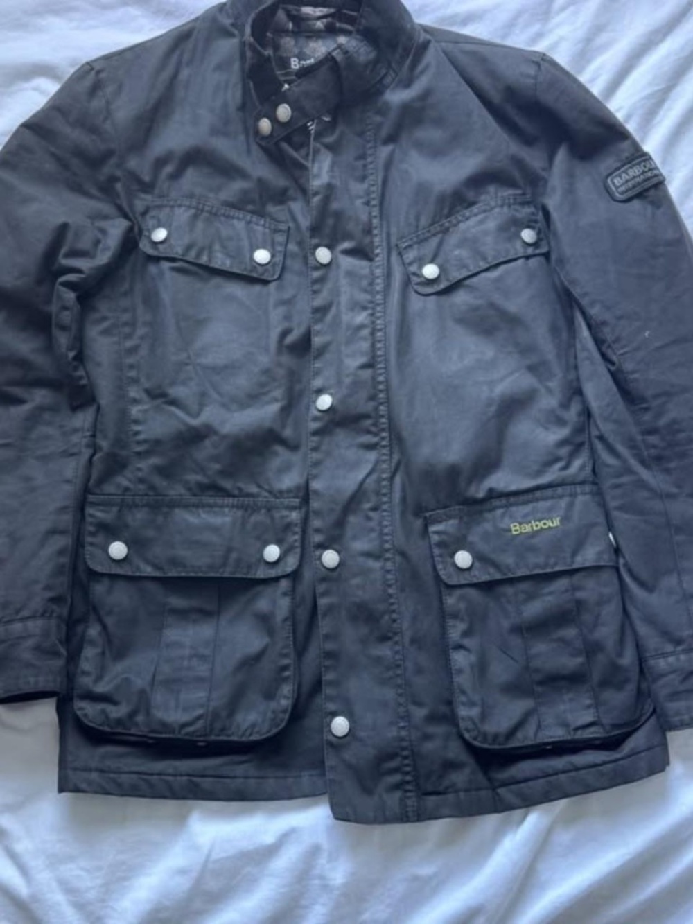 Men's Barbour International Duke Jacket / Black / England Classic / Size Small.